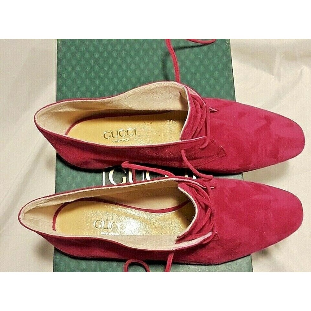 Gucci collectors new Authenticated vintage ankle boots in fuchsia suede-sz 6 med - Picture 3 of 12